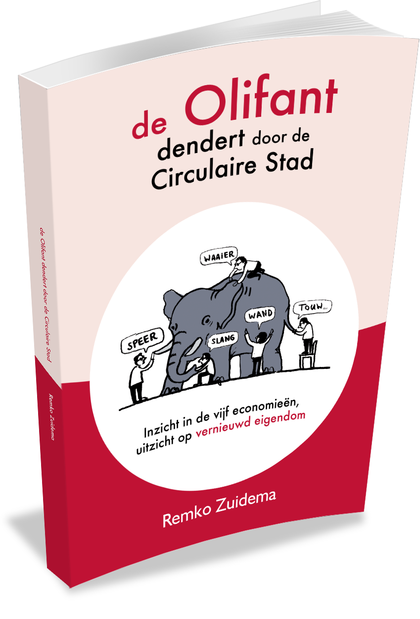 de Olifant dendert door de Circulaire Stad
